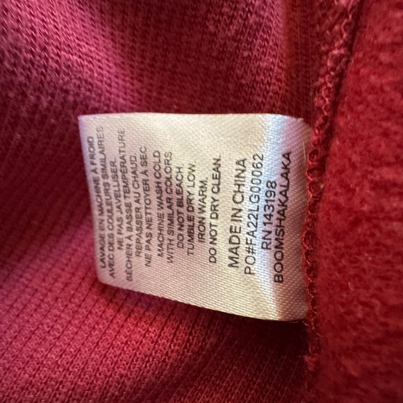 Chubbies Dark Red Crewneck Sweatshirt, 2XL - Picture 6 of 7